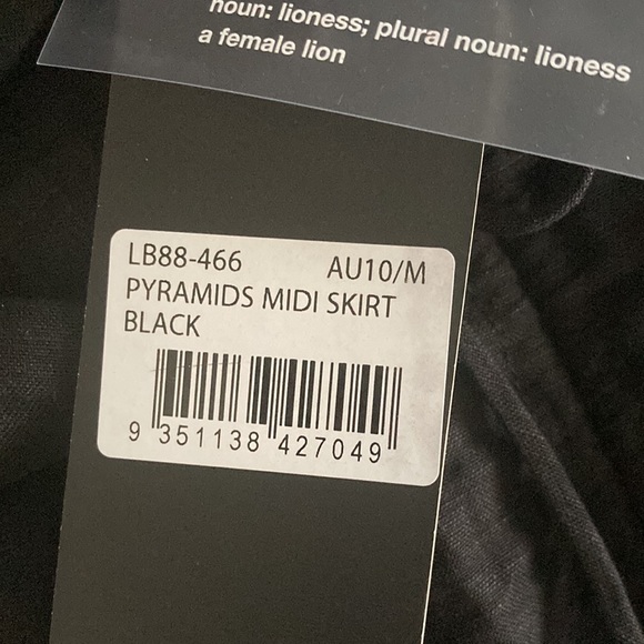 NWT Lioness Linen Ruched Front Midi Skirt M 6 - Picture 5 of 7